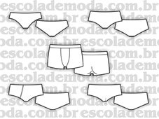 Moldes de calcinhas e cuecas infantis